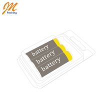 Custom design plastic clamshell battery blister packaging